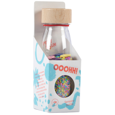 Sensoryczna butelka dźwiękowa kolorowe GUZIKI Petit Boum