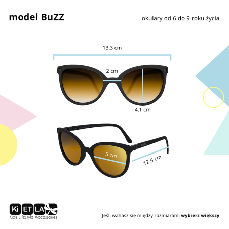 OKULARKI przeciwsłoneczne 6-9 BuZZ Black