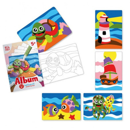 MORSKIE ZWIERZĄTKA album do kolorowania magicznym piaskiem