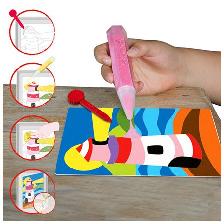 MORSKIE ZWIERZĄTKA album do kolorowania magicznym piaskiem