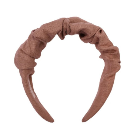 Marszczulka lniana LATTE opaska do włosów