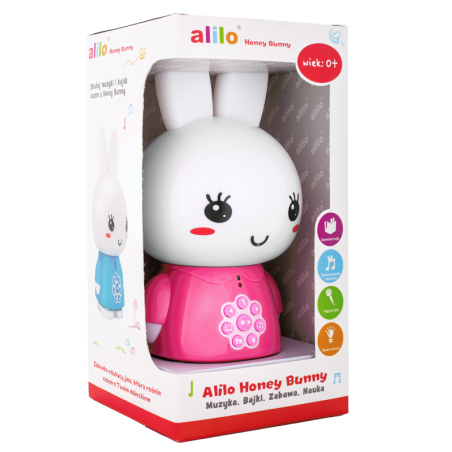 RÓŻOWY KRÓLICZEK interaktywna zabawka edukacyjna Honey Bunny