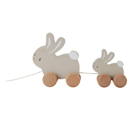 DREWNIANE KRÓLICZKI do ciągnięcia Baby Bunny