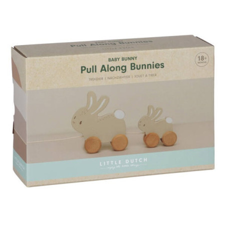 DREWNIANE KRÓLICZKI do ciągnięcia Baby Bunny