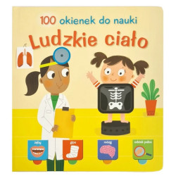 LUDZKIE CIAŁO 100 okienek do nauki książka dla dzieci