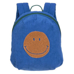 SMILE mini plecak sztruks blue Little Gang