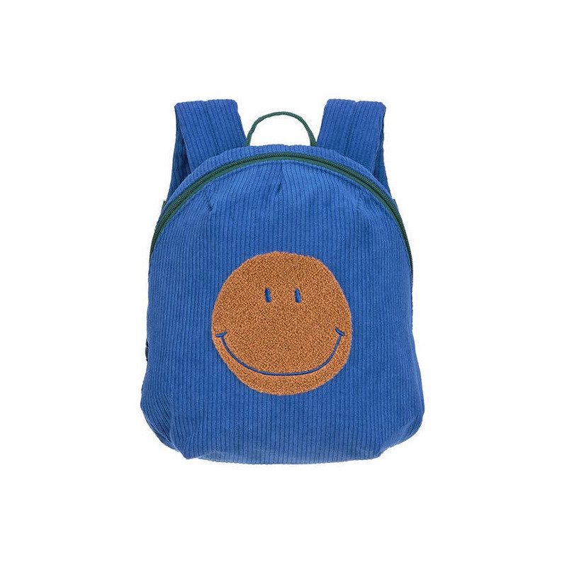 SMILE mini plecak sztruks blue Little Gang