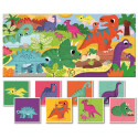 DINOZAURY dwustronne puzzle dla najmłodszych 9 obrazków Baby puzzle