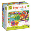 DINOZAURY dwustronne puzzle dla najmłodszych 9 obrazków Baby puzzle