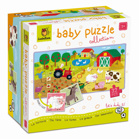 FARMA dwustronne puzzle dla najmłodszych NA WSI 9 obrazków Baby puzzle