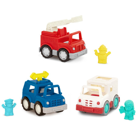 SŁUŻBY RATUNKOWE zestaw pojazdów 3 szt. z kierowcami
