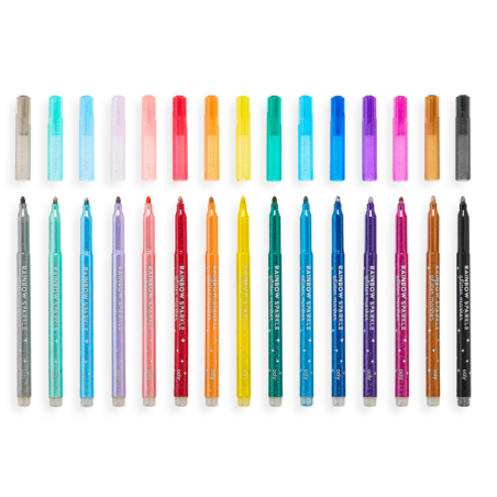 FLAMASTRY Z BROKATEM 15 szt. Rainbow Sparkle Glitter Markers