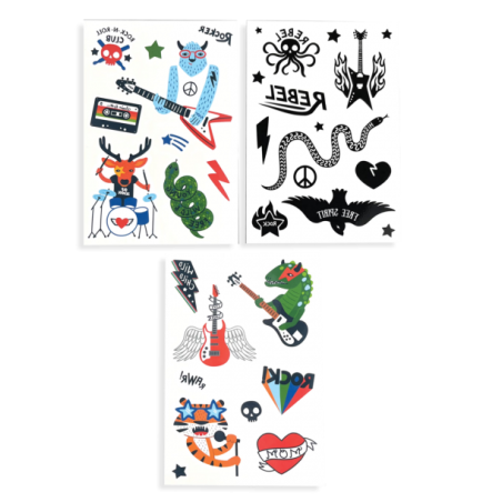 GWIAZDY ROCKA mini zestaw tatuaży