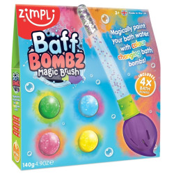 KULE DO KĄPIELI zestaw 4 szt. z pędzlem Baff Bombz Magic Brush 140 g