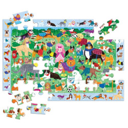 PARK DLA PSÓW tekturowe puzzle obserwacyjne 64 el.