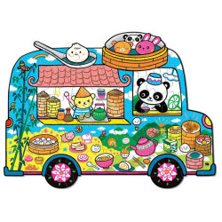 FOOD TRUCK tekturowe puzzle konturowe 75 el.