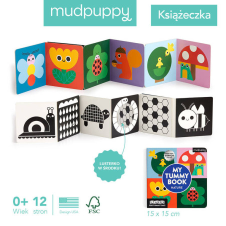 NATURA dwustronna książeczka kontrastowa harmonijka