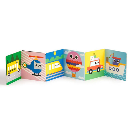 POJAZDY dwustronna książeczka kontrastowa harmonijka