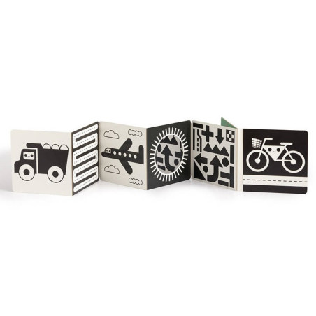 POJAZDY dwustronna książeczka kontrastowa harmonijka