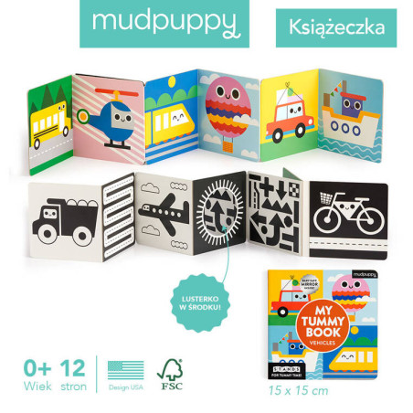 POJAZDY dwustronna książeczka kontrastowa harmonijka