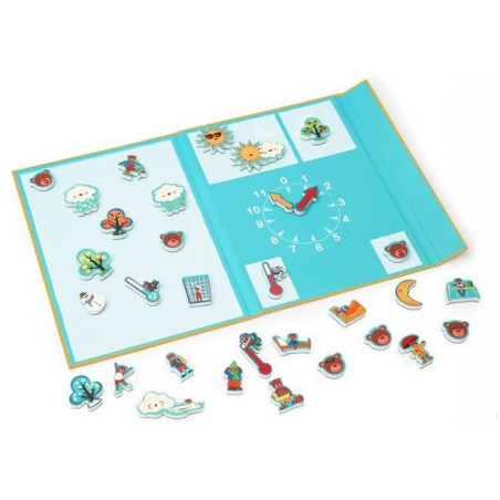 ZEGAR I POGODA magnetyczna układanka kształty i kolory Edulogic