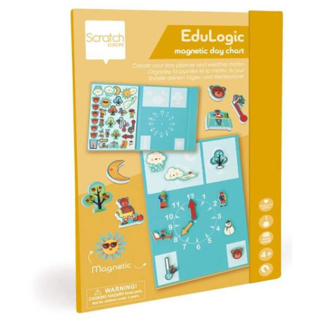 ZEGAR I POGODA magnetyczna układanka kształty i kolory Edulogic