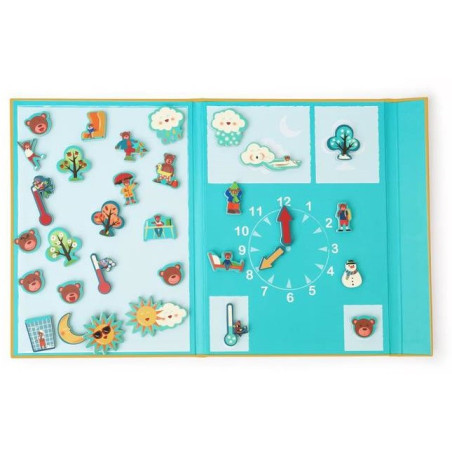 ZEGAR I POGODA magnetyczna układanka kształty i kolory Edulogic