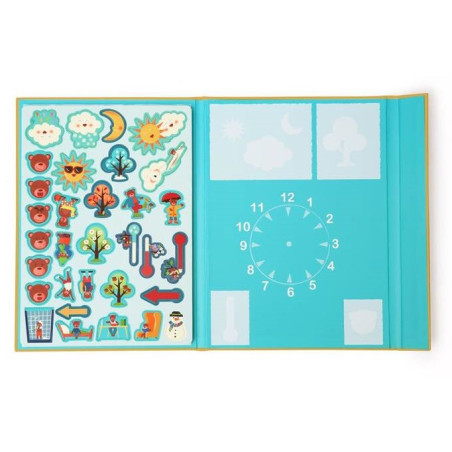 ZEGAR I POGODA magnetyczna układanka kształty i kolory Edulogic