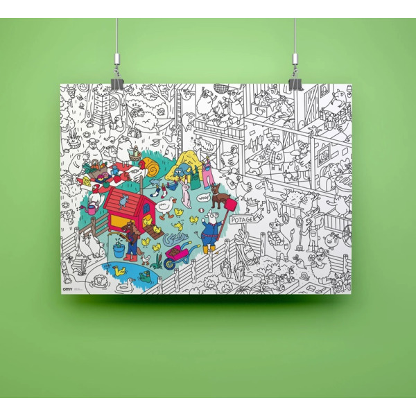 FARMA gigantyczna kolorowanka 100x70 cm