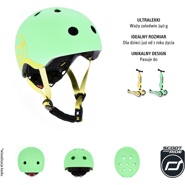 KIWI kask rowerowy dla dzieci 1-5 lat XXS-S