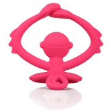 CIEMNORÓŻOWA MAŁPKA silikonowy gryzak