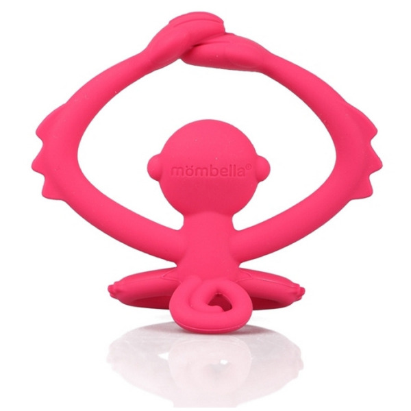 CIEMNORÓŻOWA MAŁPKA silikonowy gryzak