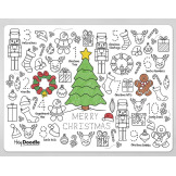 WESOŁYCH ŚWIĄT duża silikonowa mata do kolorowania A3