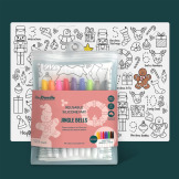 WESOŁYCH ŚWIĄT duża silikonowa mata do kolorowania A3