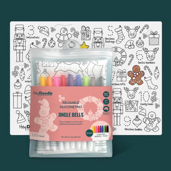 WESOŁYCH ŚWIĄT duża silikonowa mata do kolorowania A3