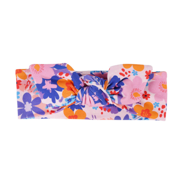 KWIATUSZEK opaska do włosów z kokardką 1-3 lat