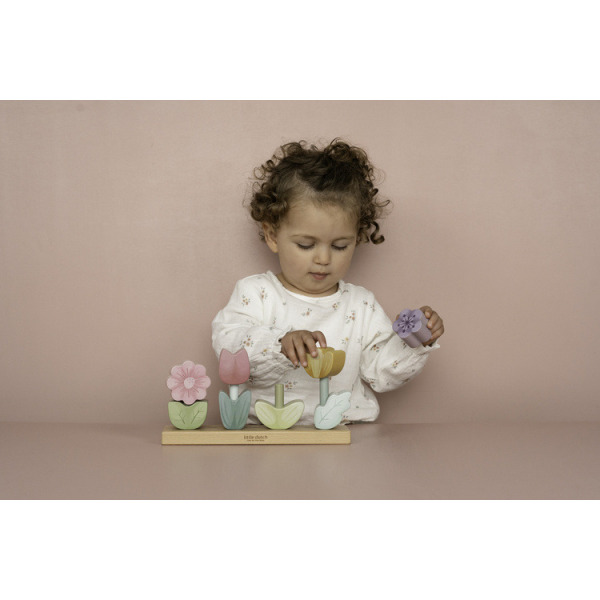 KWIATKI drewniana układanka Fairy Garden klocki 8 elem. FCS