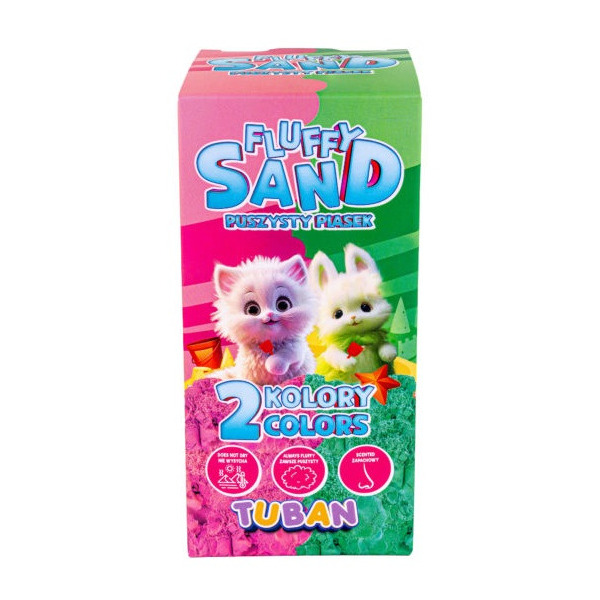 PUSZYSTY PIASEK różowy i zielony Fluffy Sand 2 x 70g