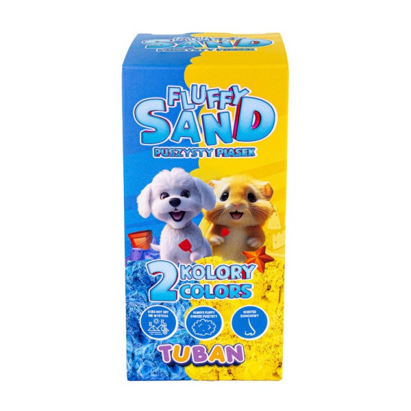 PUSZYSTY PIASEK niebieski i żółty Fluffy Sand 2 x 70g