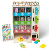 SNACK TO GO drewniany automat z przekąskami zestaw do zabawy 19 el.