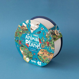 ANIMAL PLANET puzzle tekturowe 70 el. z grą obserwacyjną