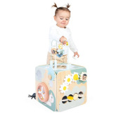 DREWNIANA KOSTKA EDUKACYJNA wielofunkcyjna z pętlą Sweet Cocoon