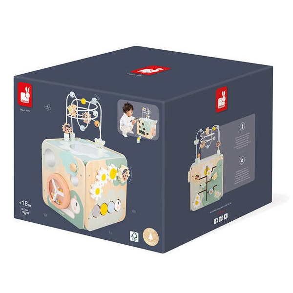 DREWNIANA KOSTKA EDUKACYJNA wielofunkcyjna z pętlą Sweet Cocoon