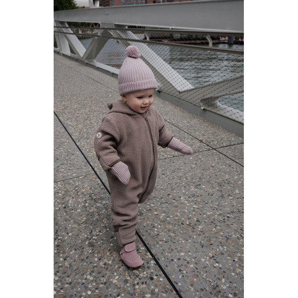 CZAPECZKA Z WEŁNY MERINO dla Maluszka 3-6 m Różowa Rose