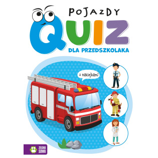 POJAZDY Quiz dla przedszkolaka książeczka z naklejkami