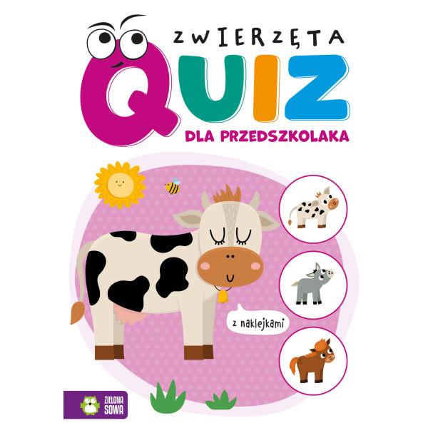 ZWIERZĘTA Quiz dla przedszkolaka książeczka z naklejkami