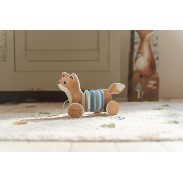 DREWNIANY LISEK do ciągnięcia Forest Friends