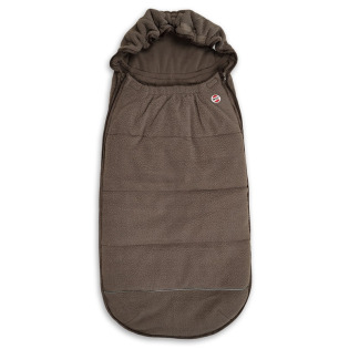 BRĄZOWY zimowy polarowy śpiworek do wózka i fotelika Teddy Fleece Buffalo