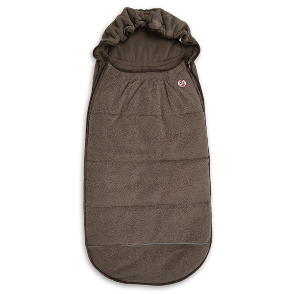 BRĄZOWY zimowy polarowy śpiworek do wózka i fotelika Teddy Fleece Buffalo