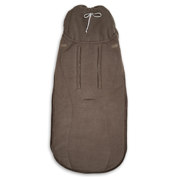 BRĄZOWY zimowy polarowy śpiworek do wózka i fotelika Teddy Fleece Buffalo